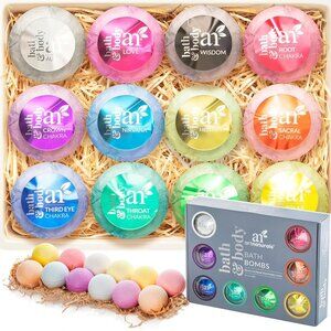 NEW 12 Large Bath Bombs Gift Set kit Natural Handmade Essential Oil Spa …